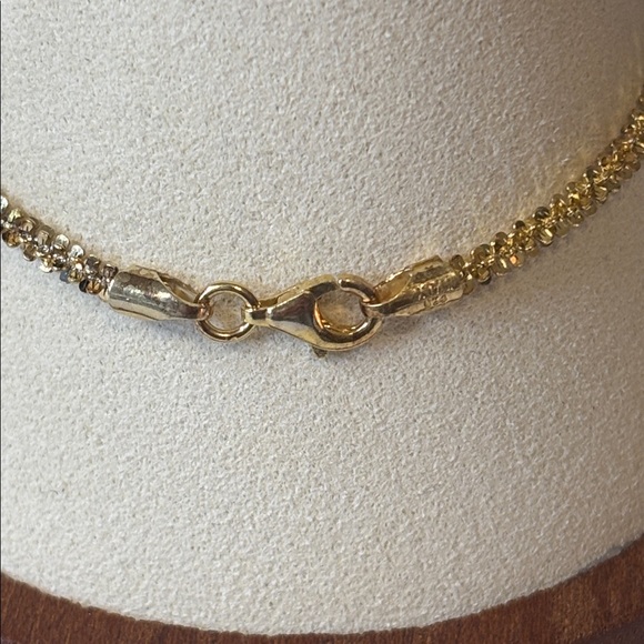 NEW Tri Color 18k Gold 925 Diamond Cut Margarita Sterling Silver Bracelet - Picture 2 of 5